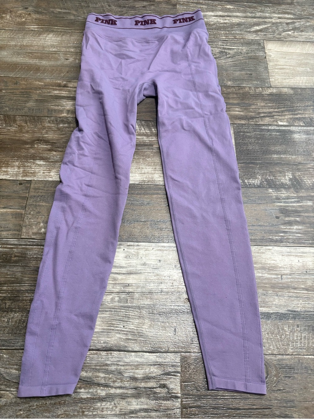 PINK Victoria's Secret Lavender Seamless Leggings with Logo Waistband